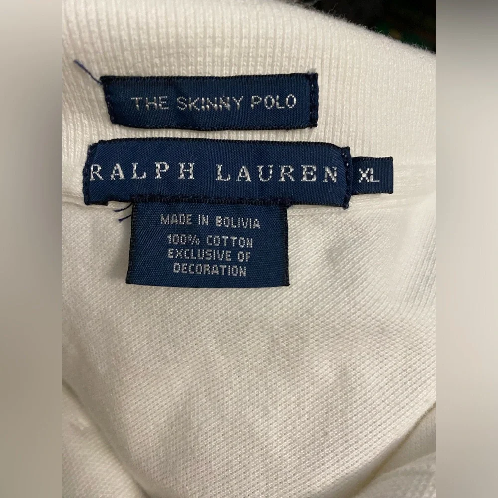 Boy’s Ralph Lauren Polo size XL White The Skinny Polo Shirt